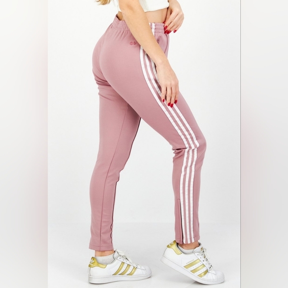 Adidas Women’s Tiro Striped Track Pants – Pink, Size Large, Recycled Materials - Picture 2 of 6